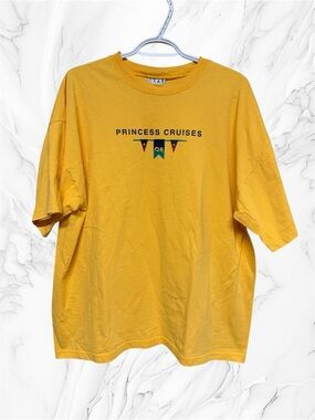 Vintage Gear For Sports Yellow "Princess Cruises" Graphic Tee size XL